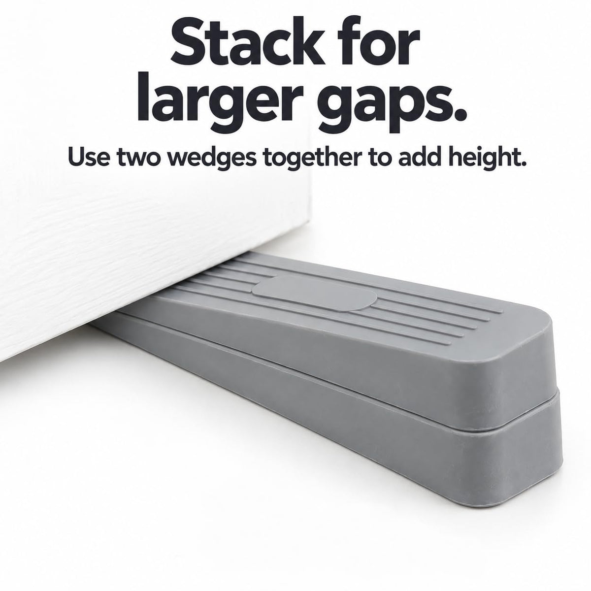 Merriway BH02509 Heavy Duty Non Slip Rubber Door Wedge, Grey, Pack of 1