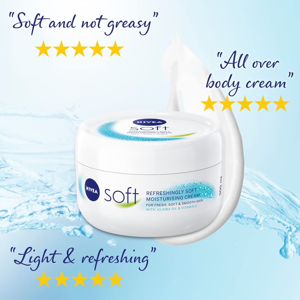 NIVEA Soft Moisturising Cream for Face, Body and Hands, 500 ml