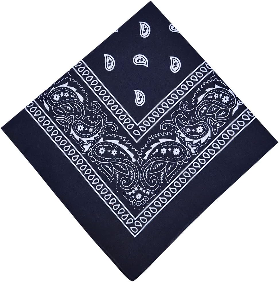 Aomig Bandana Head Scarf for Men and Women, Stylish Cowboy Headband Handkerchief, Multi-purpose Hair Scarf Paisley Print Unisex Headwraps, Bib Party Face Covering Headwear for Motorcycling