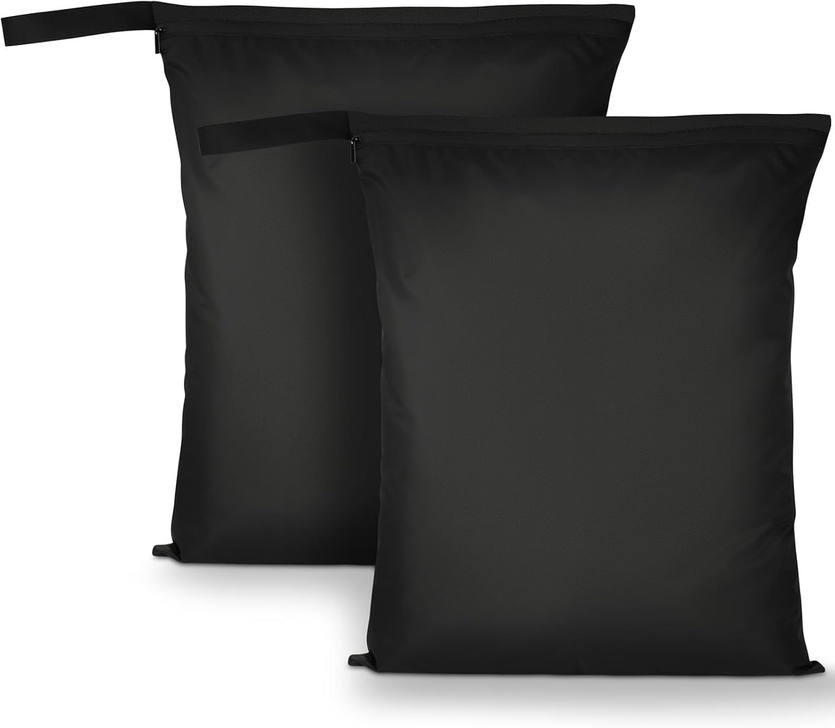 2PCS Wet Bags for Baby Items, Wet Swimsuits, Beach, Camping(Black)