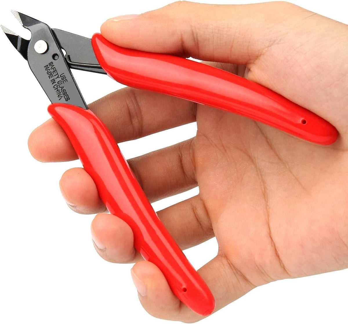 BOENFU Flush Cutter Small Wire Cutters Cable Tie Cutter 10 Pack 5 Inch Precision Wire Clippers Hobby Snips Side Cutting Pliers for Jewelry Making, Electronics, Black