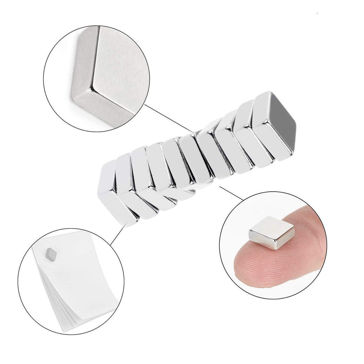 Yizhet 50 PCS 8 * 1mm Magnets, Small Mini yet Strong, Neodymium for Craft
