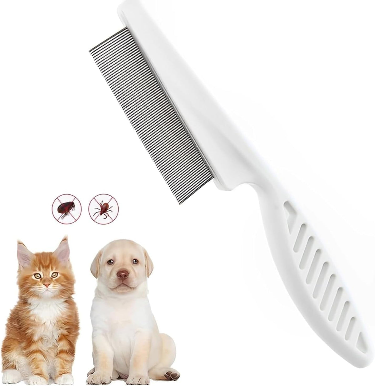 Flea Comb for Dogs Cats, Dog Hair Comb Grooming Tool