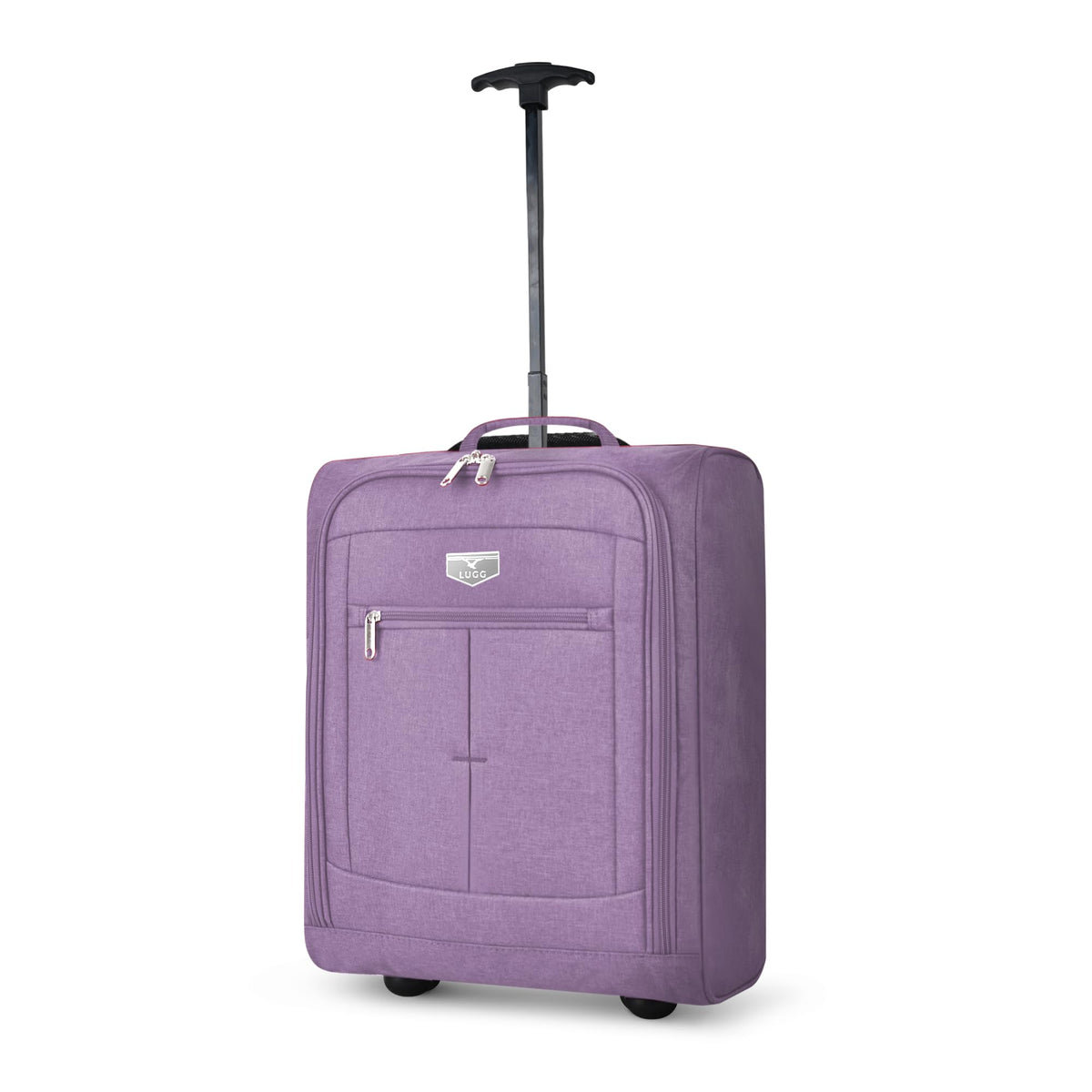 LUGG Lightweight Cabin Luggage, 600D Polyester, Solid Wheels, 45x36x20cm
