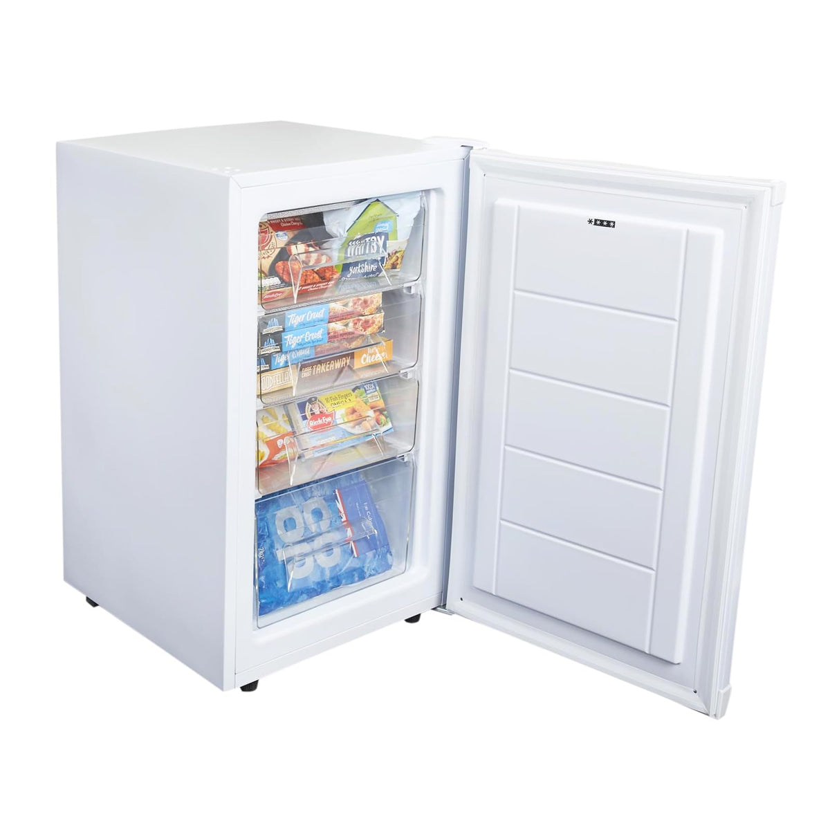 SIA UCF50GR Freestanding Under Counter Freezer, 77L Capacity, 4* Freezer Rating, E Rated, 50cm Wide, Reversible Door, Grey, 2 Years Parts & Labour Guarantee