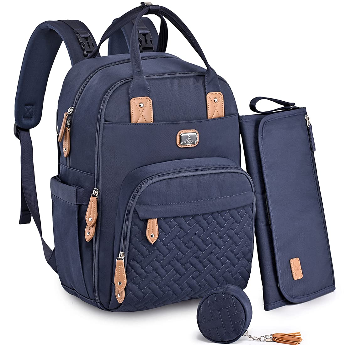 Dikaslon Baby Changing Bags Backpack, Large Baby Bag, 19 Pockets, Outdoors