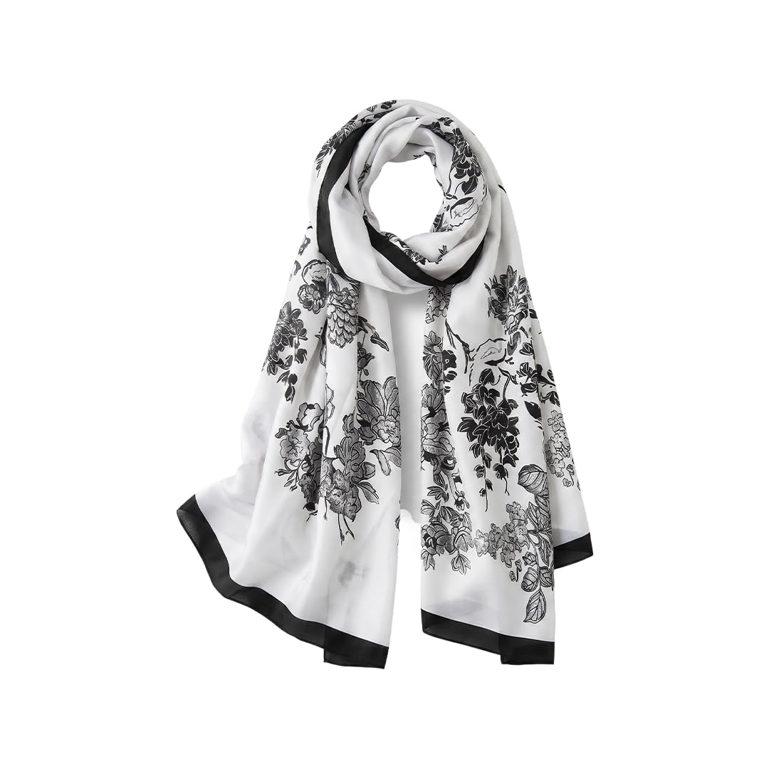 Trillion London® Silk Shawl Birthday Gifts for Women - Designer Silk Scarf