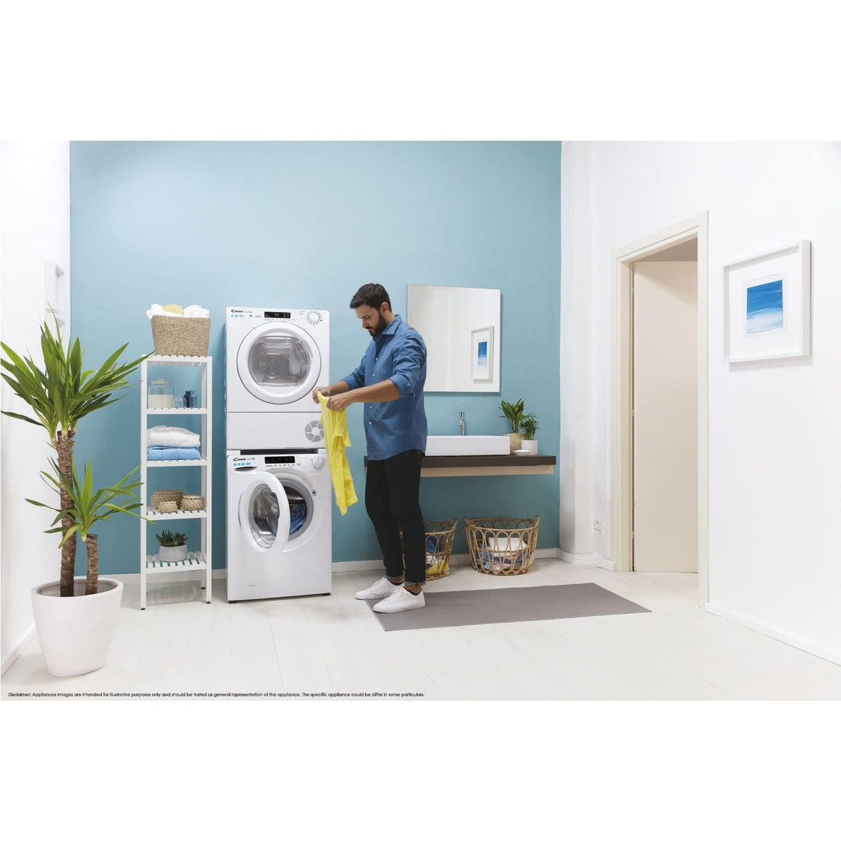 Candy Smart Condenser Tumble Dryer, 8kg, E Class, White