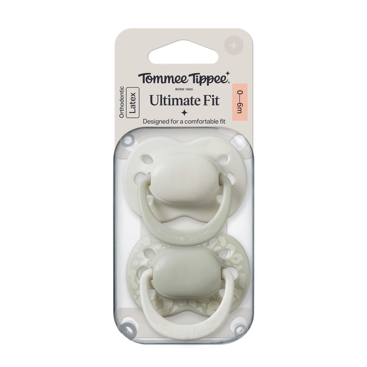 Tommee Tippee Cherry Latex Dummies, 18-36 Months, Pack of 2 Dummiess with 100% Natural Latex baglet