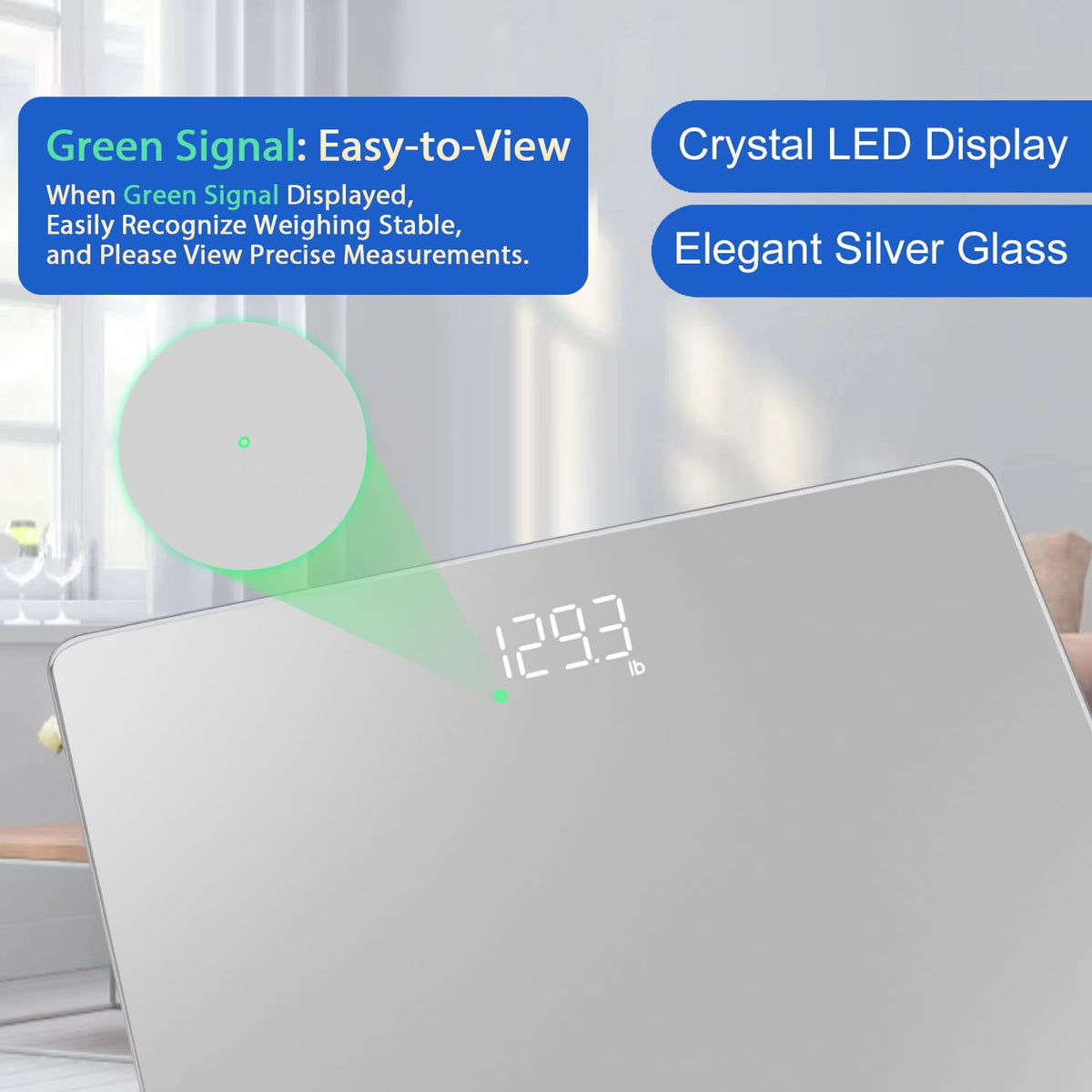 Homebuds Bathroom Scales for Body Weight 28st/400lb High Precision in 0.1lb