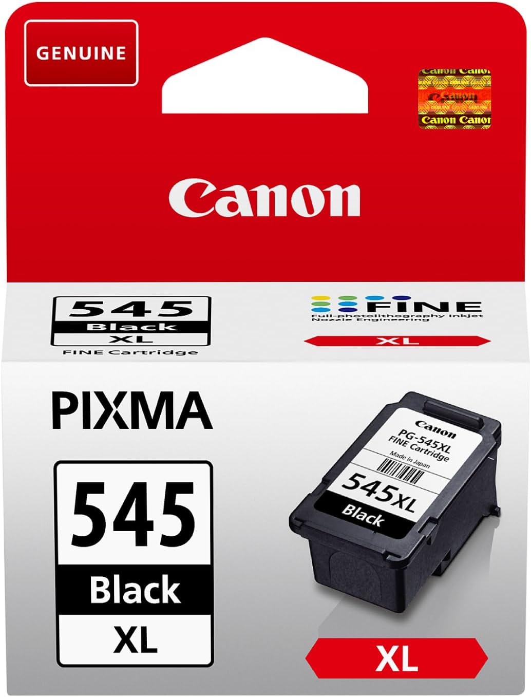 Canon Ink - PG-545XL High Yield Genuine Black Printer Ink Cartridge - Prints Up to 400 A4 Pages (1 x Cartridge)