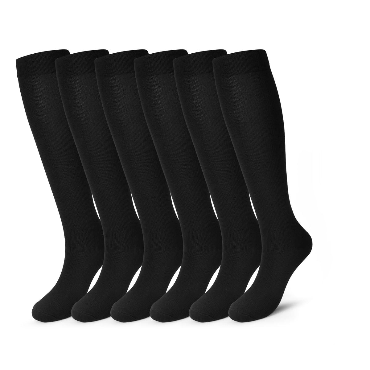 Compression Socks, (2/4/6/7 Pairs) for Men & Women 15-20 mmHg is Best for Athletics, Running, Flight Travel, Support