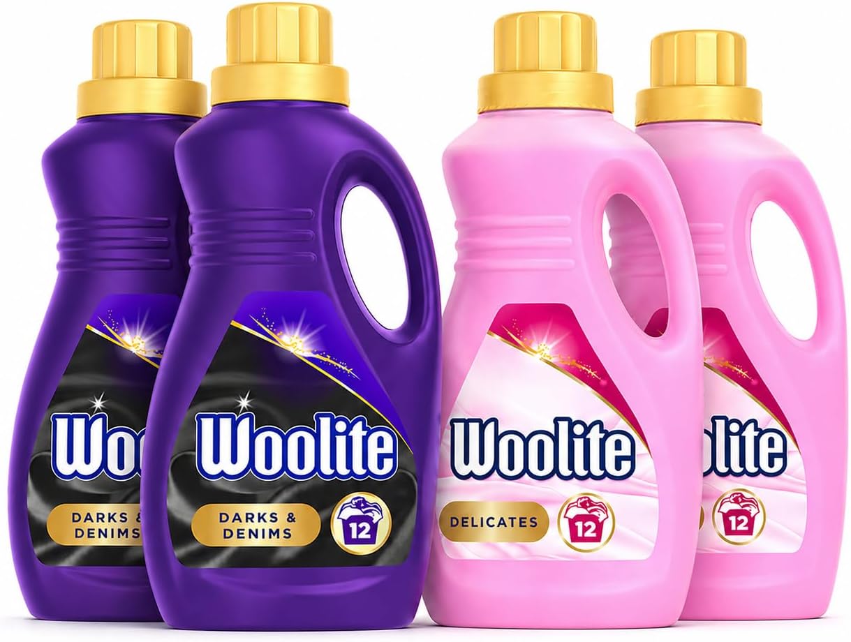 Woolite Laundry Liquid Bundle | 4 x 750ml | Delicates & Darks | 48 Washes