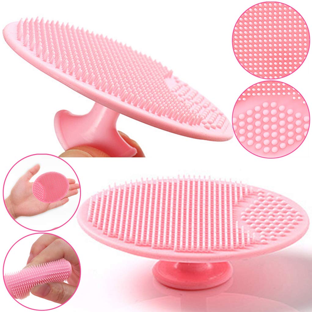 Baby Bath Brush, Baby Cradle Cap Brush, Silicone Massage Brush, Silicone Scrubbers Exfoliator Brush, Baby Skin Scrubbers Essential for Dry Skin, Cradle Cap and Eczema 2 Pack (Blue & Green)