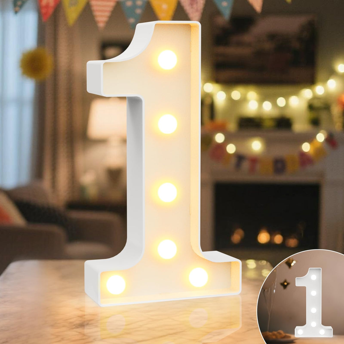 Ledido Pink Glitter Light Up Number 80 for 80th Birthday Decorations