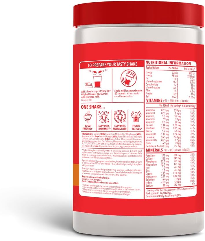 SlimFast • Meal Replacement Powder • Caramelised Biscuit Flavour • 584g