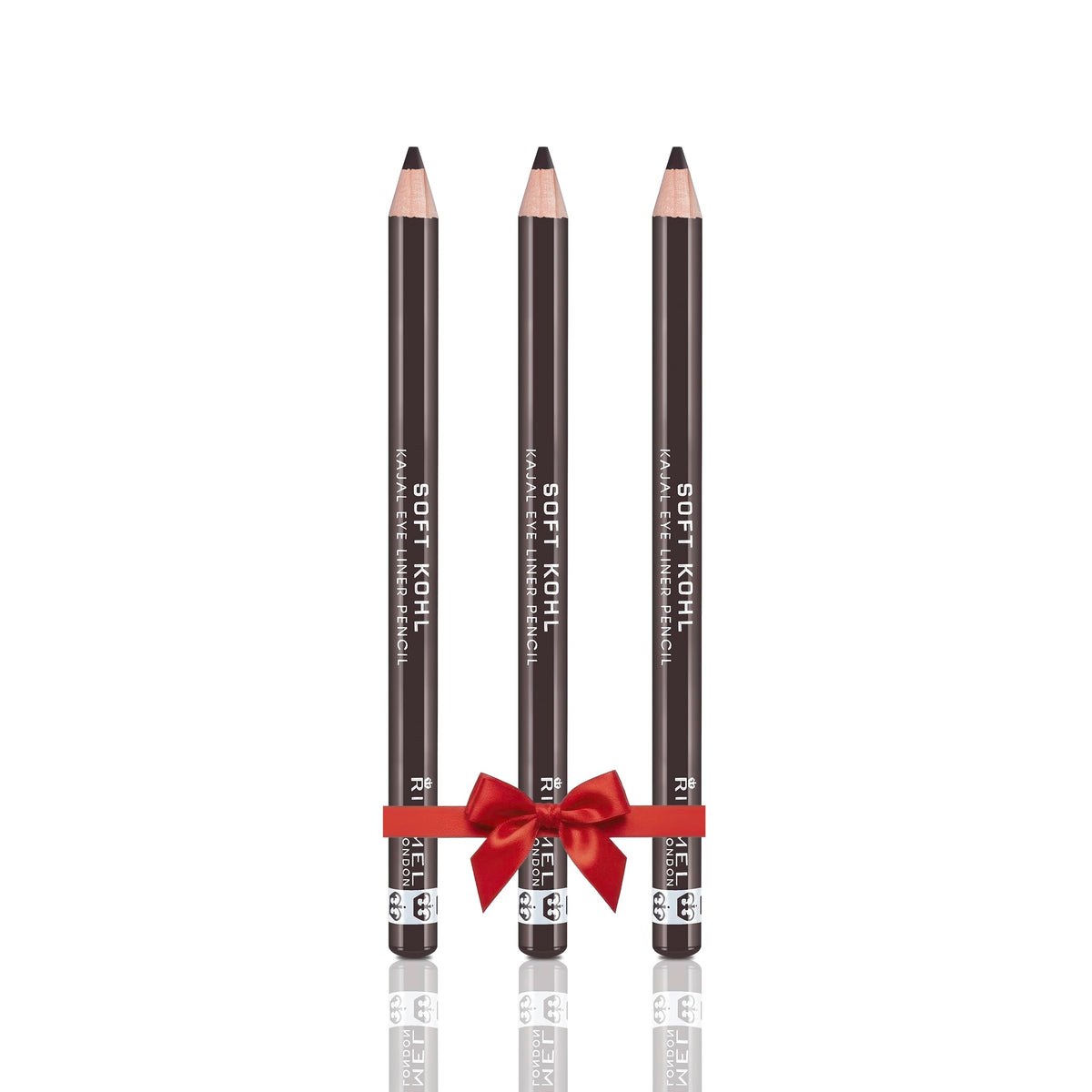 Rimmel Soft Kohl Kajal Professional Eyeliner Pencil Bundle, Intense Long-Lasting Colour, Up to 12 Hours Wear, Smudge Proof, Pack of 3, Jet Black