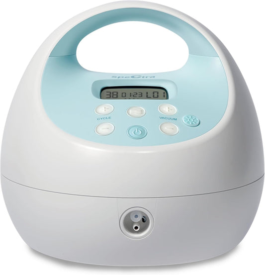 Spectra S1 Plus Hospital Grade Double Electric Breast Pump with Rechargeable Battery — Ultra-Quiet, Night Light | Blue