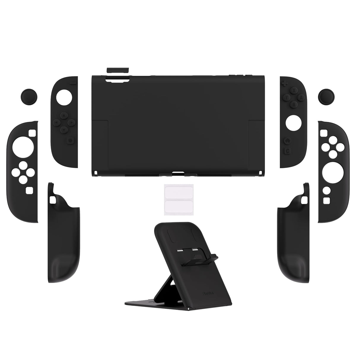 PlayVital Solid Color Series Protective Case for Nintendo Switch 2, Anti-Scratches Hard Shell Dockable Grip Cover with Extra Foldable Stand & Thumb Grips for Nintendo Switch 2 - Cherry Blossoms Pink