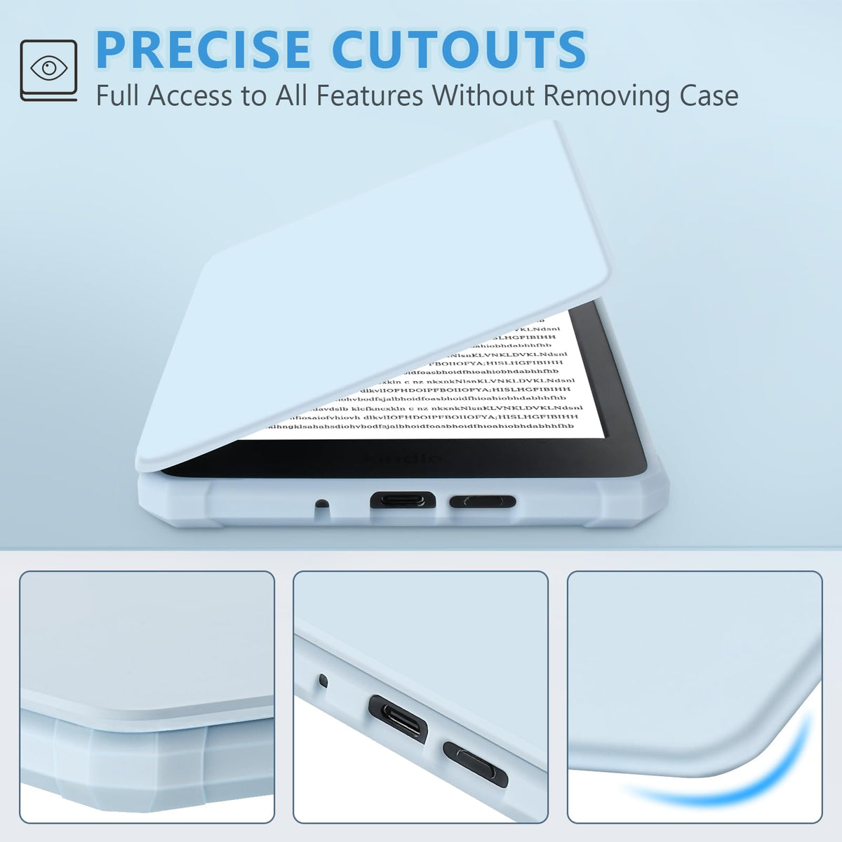 TQQ Case Fits 6" Amazon Kindle 11th Generation 2024 and 2022, Premium Slim and Lightweight Cover, Full Protection, Auto Sleep/Wake, Magnetic Closure (NOT fit Paperwhite or Oasis)