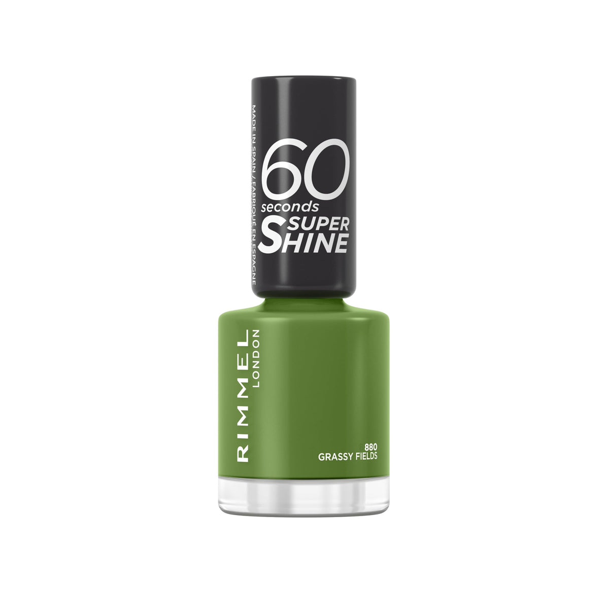 Rimmel 60 Seconds Super Shine Nail Polish, 740 Clear, Quick-Dry Nail Polish, Ultra-Shiny Finish, Easy to Apply, Vibrant Colour, Long-Wearing, Improved Formula, Vegan, 8ml