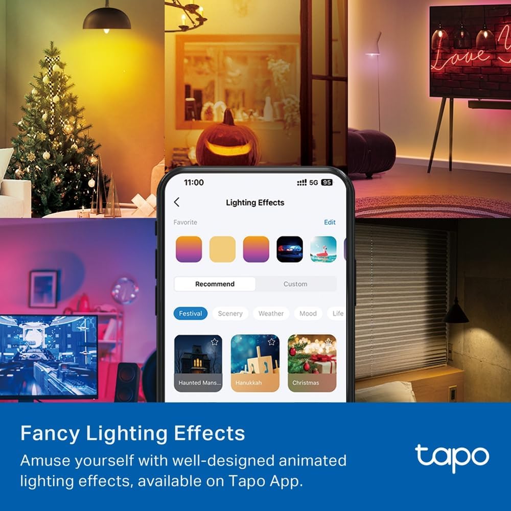 Tapo L430C(2-Pack) E14 Smart Bulb Candle Multicolour LED Light Bulb