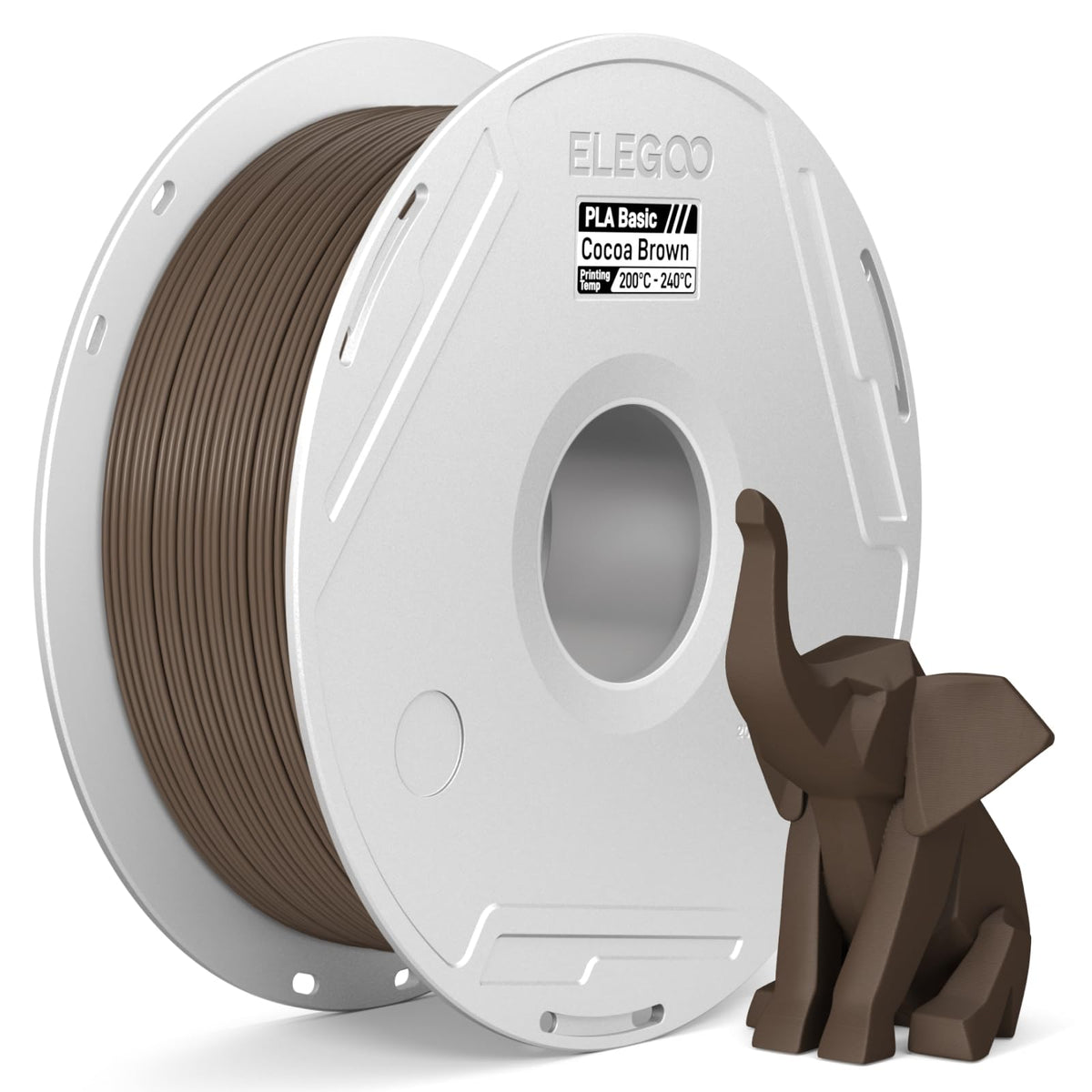 ELEGOO PLA Basic Refill 3D Printer Filament 1.75mm Red 1KG, Easy Storage