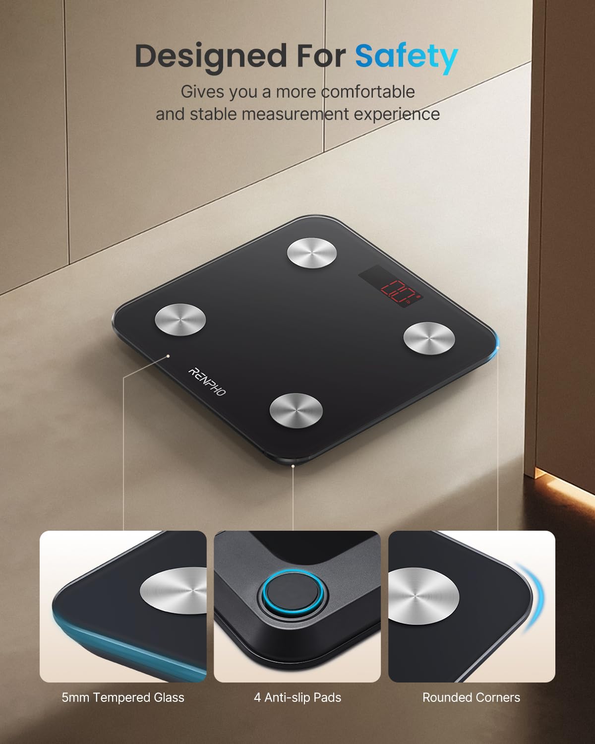 RENPHO Scales for Body Weight with App, 13 Body Metrics Tracking, Elis 1