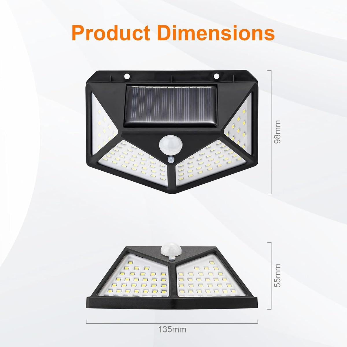 GRIFEMA 2 Pack Solar Security Lights with Motion Sensor