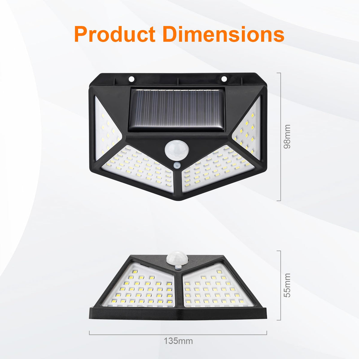 GRIFEMA 2 Pack Solar Security Lights with Motion Sensor