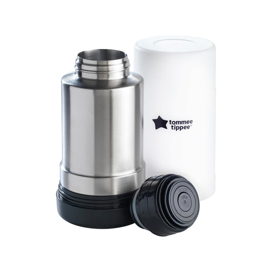 Tommee Tippee Portable Travel Bottle & Food Warmer — Stainless Steel Flask, Thermal Insulation, Leakproof | BPA-Free