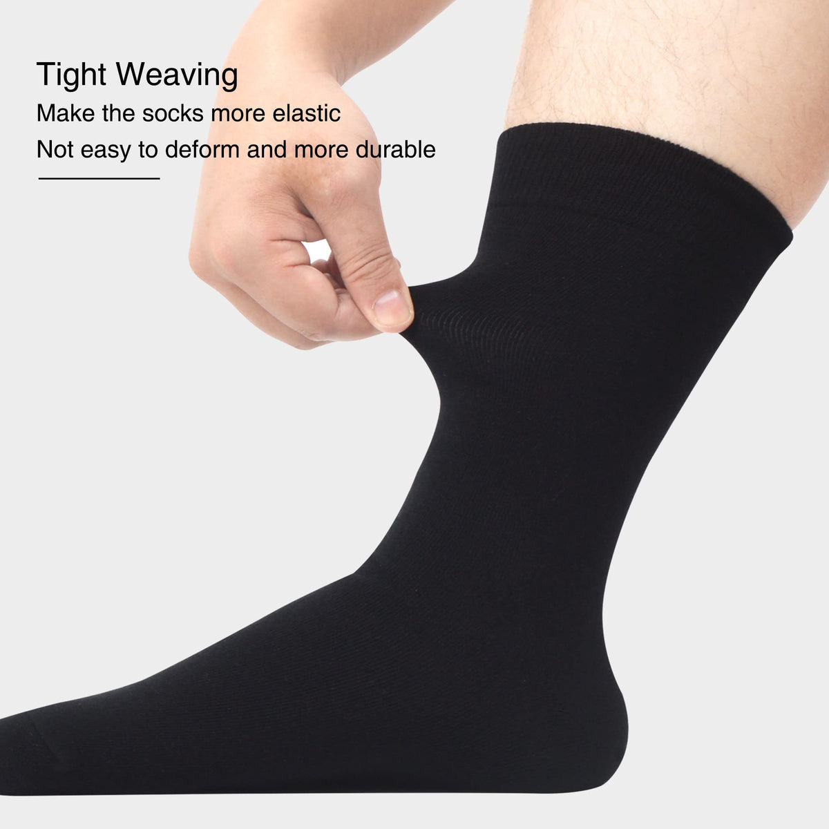 WeciBor Men's Bamboo Seamless Socks 6/12 Pack
