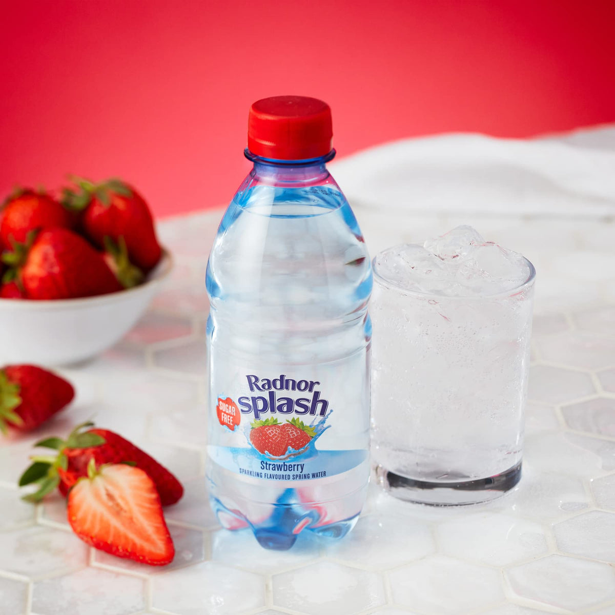 Radnor Splash Flavoured Water Sugar Free 500ml - Pack of 24 (Strawberry)