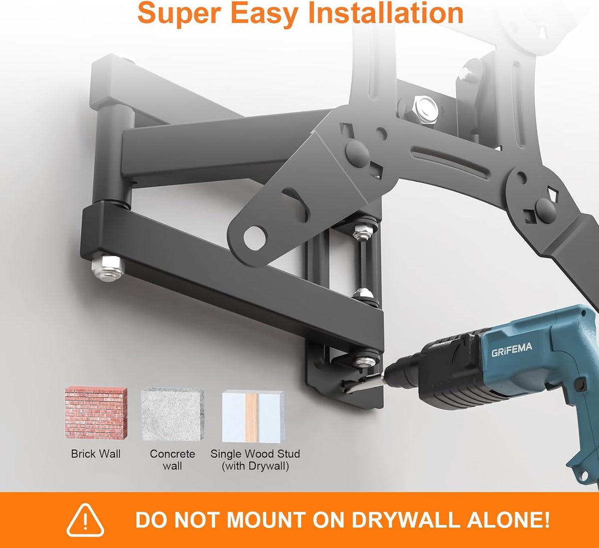 GRIFEMA Tilt TV Wall Bracket for 26 to 65 Inch TVs