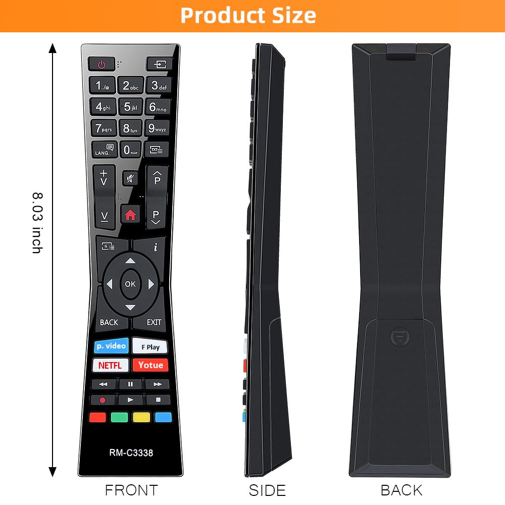 Gvirtue 【Pack of 2】Replacement Remote Control Compatible with Roku Box Model: Roku 1, Roku 2(HD, XD, XS), Roku 3, Roku LT, HD, XD, XDS, Roku N1, Roku Express, Roku Express+