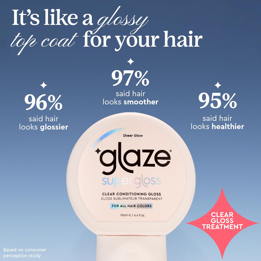 Glaze Supergloss Color Conditioning Gloss – Hydrating Semi-Permanent Colour Hair Gloss & Shine Boost – For Natural, Unbleached Dark Brown Hair – 190ml - Sleek Espresso