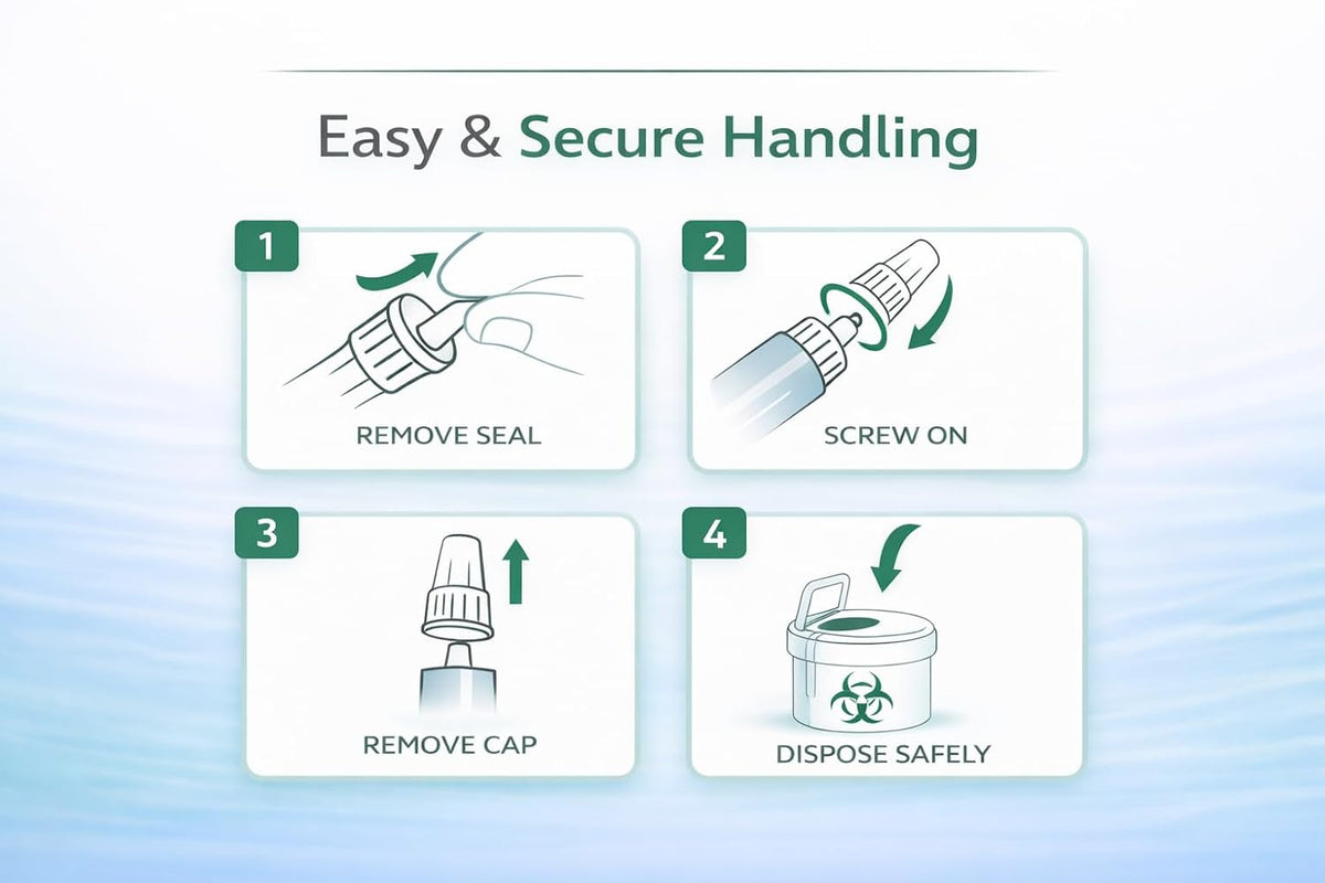 Sterile Disposable Pen Tips 32G (0.23 x 4 mm) – 100 pcs, Individually Wrapped, Universal Fit for Laboratory & Industrial Use