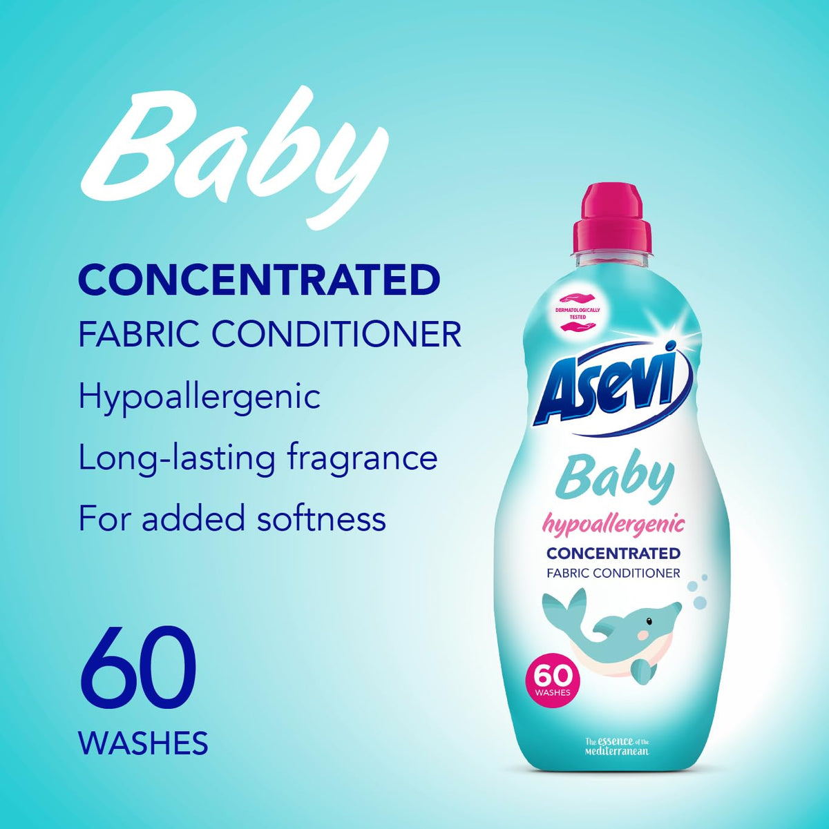 Asevi Fabric Conditioner, Laundry Conditioner, Liquid Fabric Conditioner, 60 Washes, Multipack of 10 X 1380ML (Blue)