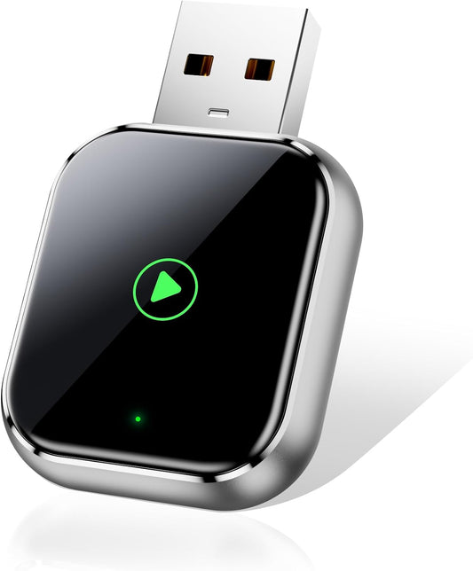 Wireless CarPlay for Apple iPhone - Easy Plug Play CarPlay Dongle Convert Factory Wired CarPlay to Wireless Connection, Car Stereos