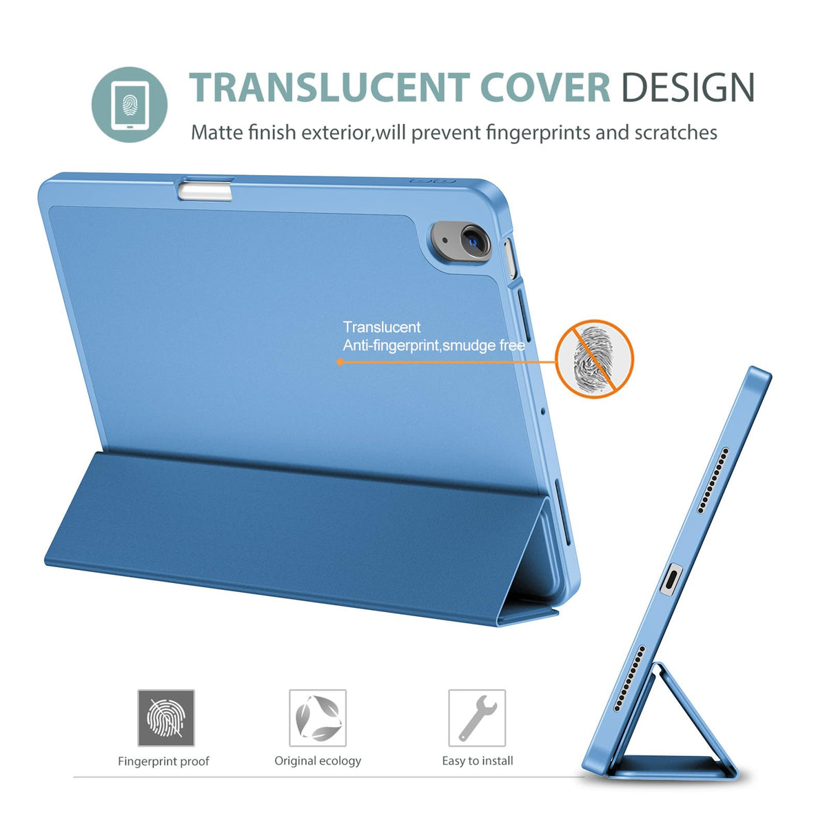 ProCase for iPad Air 11-inch Case M4/M3/M2, Air 5th/4th Gen 10.9,Navy
