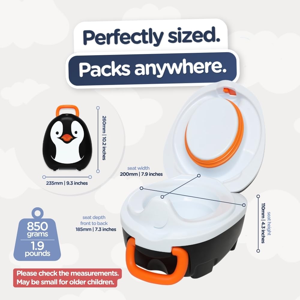 My Carry Potty - Travel Potty, Award-Winning Portable Toddler Toilet Seat for Kids to Take Everywhere (Ladybird)