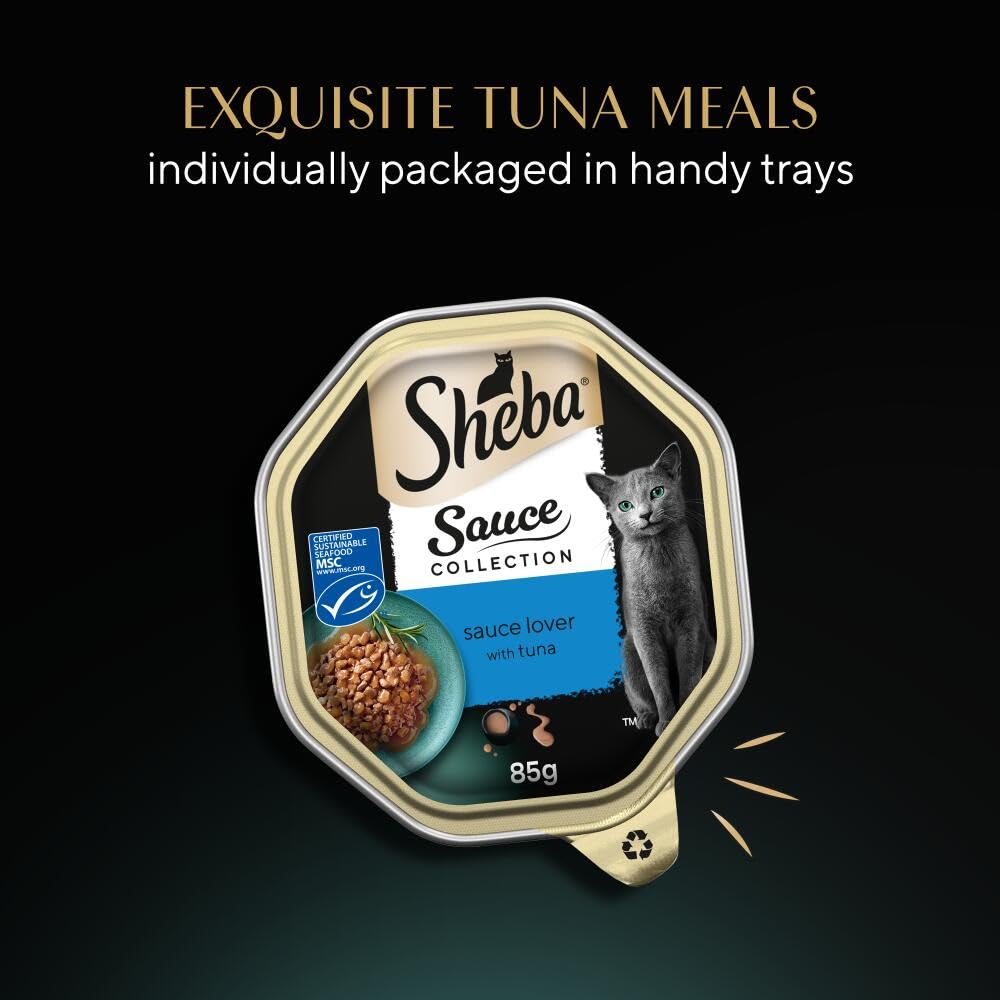 SHEBA Sauce Lover Cat Food Trays Mixed Collection 32 x 85 g