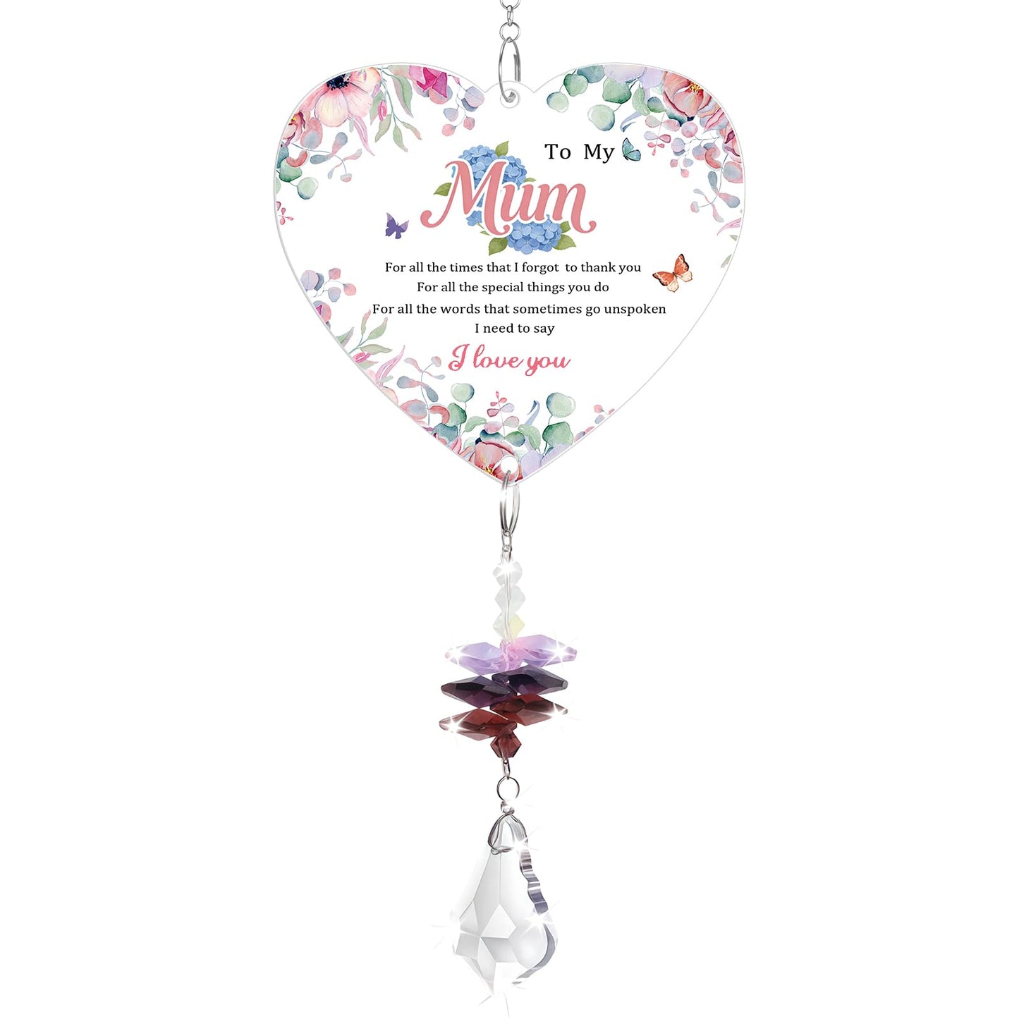 Gifts For Mum, Crystal Suncatcher, Mum Birthday Gifts From Daughters & Sons, Mothers Day For Gifts, Presents For Mummy On Christmas, Valentine's Day, Mother's Day