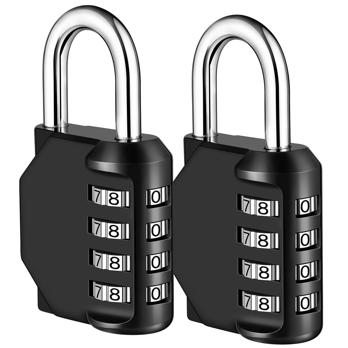 NAGE Padlocks with Code, Combination Lock 4 Digit Gym Locker (1P, Red)
