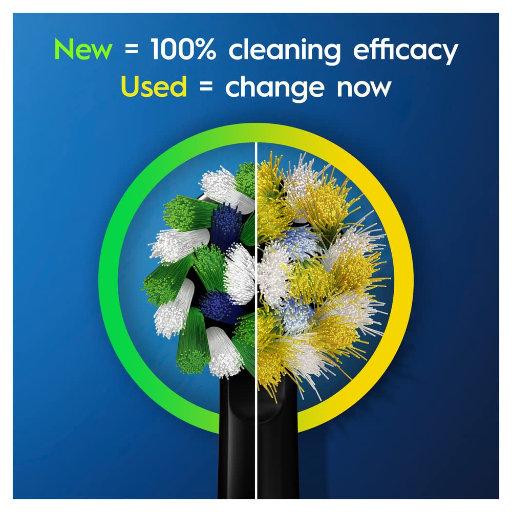 Oral-B Pro Cross Action Electric Toothbrush Heads, 4 Count, Black