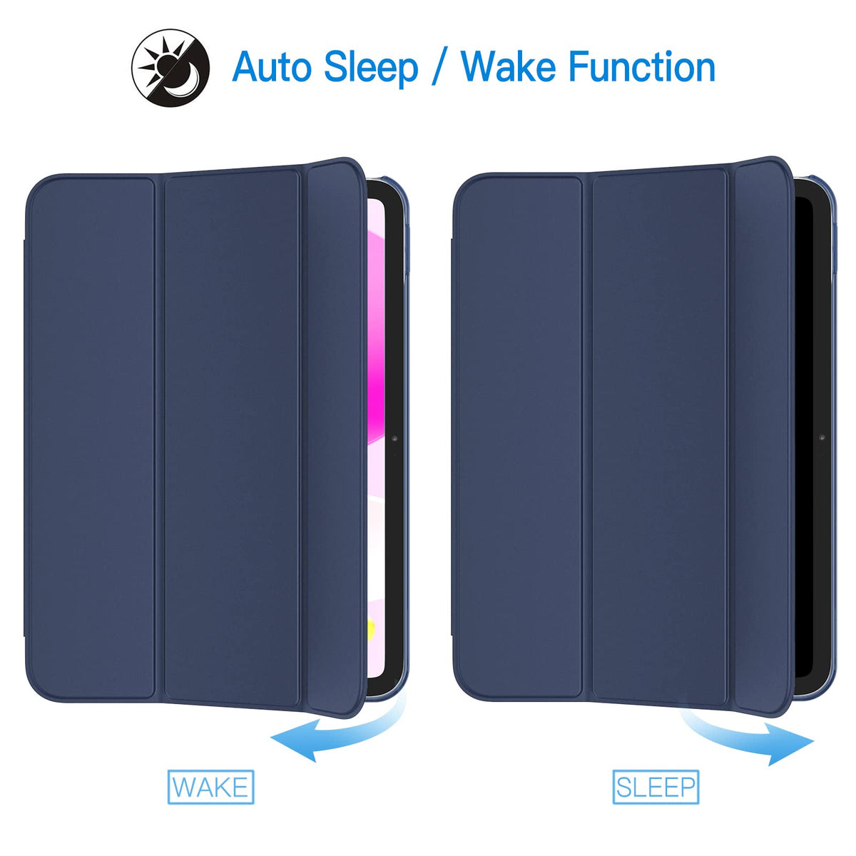 JETech Case for iPad (A16) 11th/10th Gen, Navy Blue