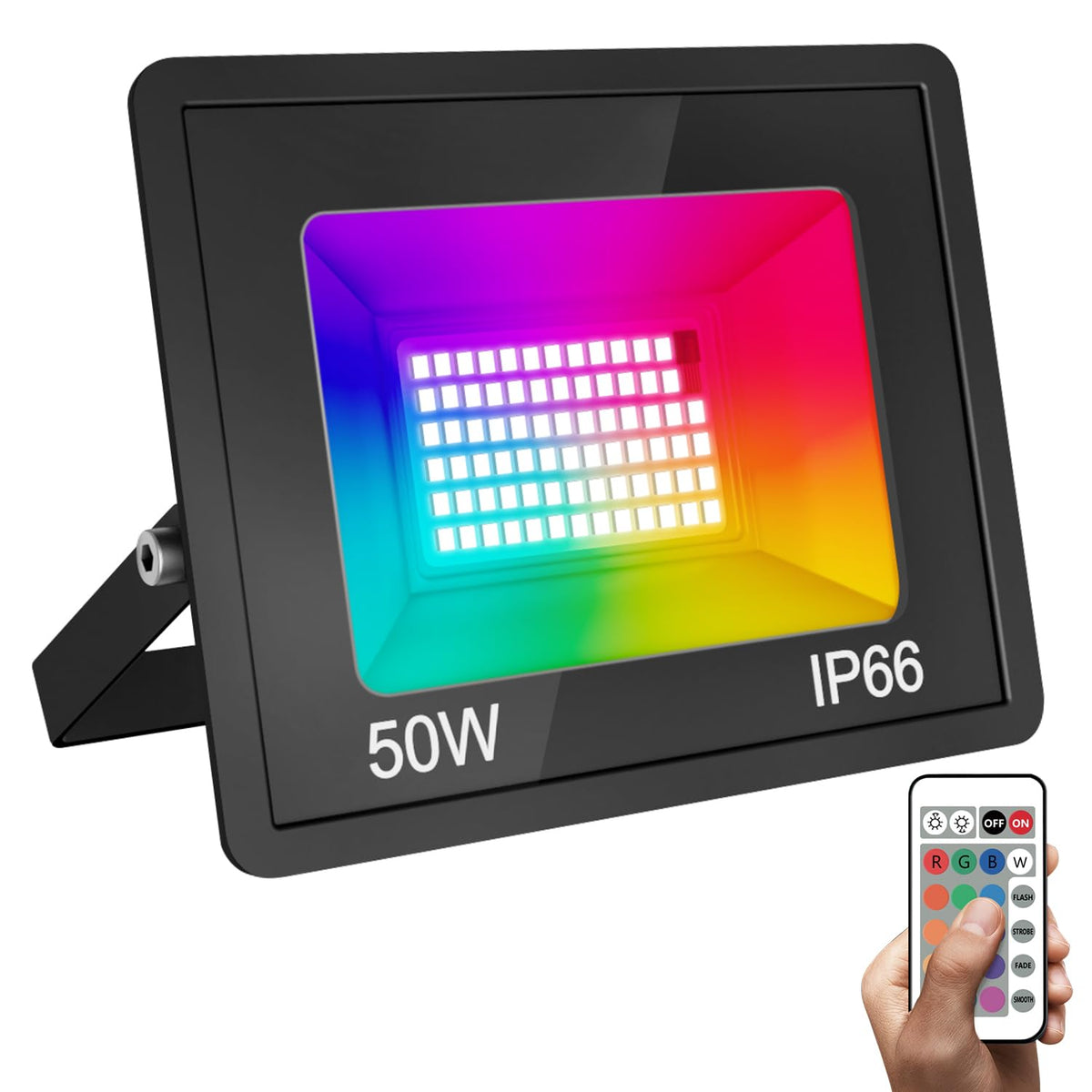 vighep Security Lights Outdoor Motion Sensor, 100W Led Pir Floodlight with Remote Control, 6500K Cold White IP66 Waterproof Outside Wall Light Mains Powered for Garage Backyard Garden Doorway