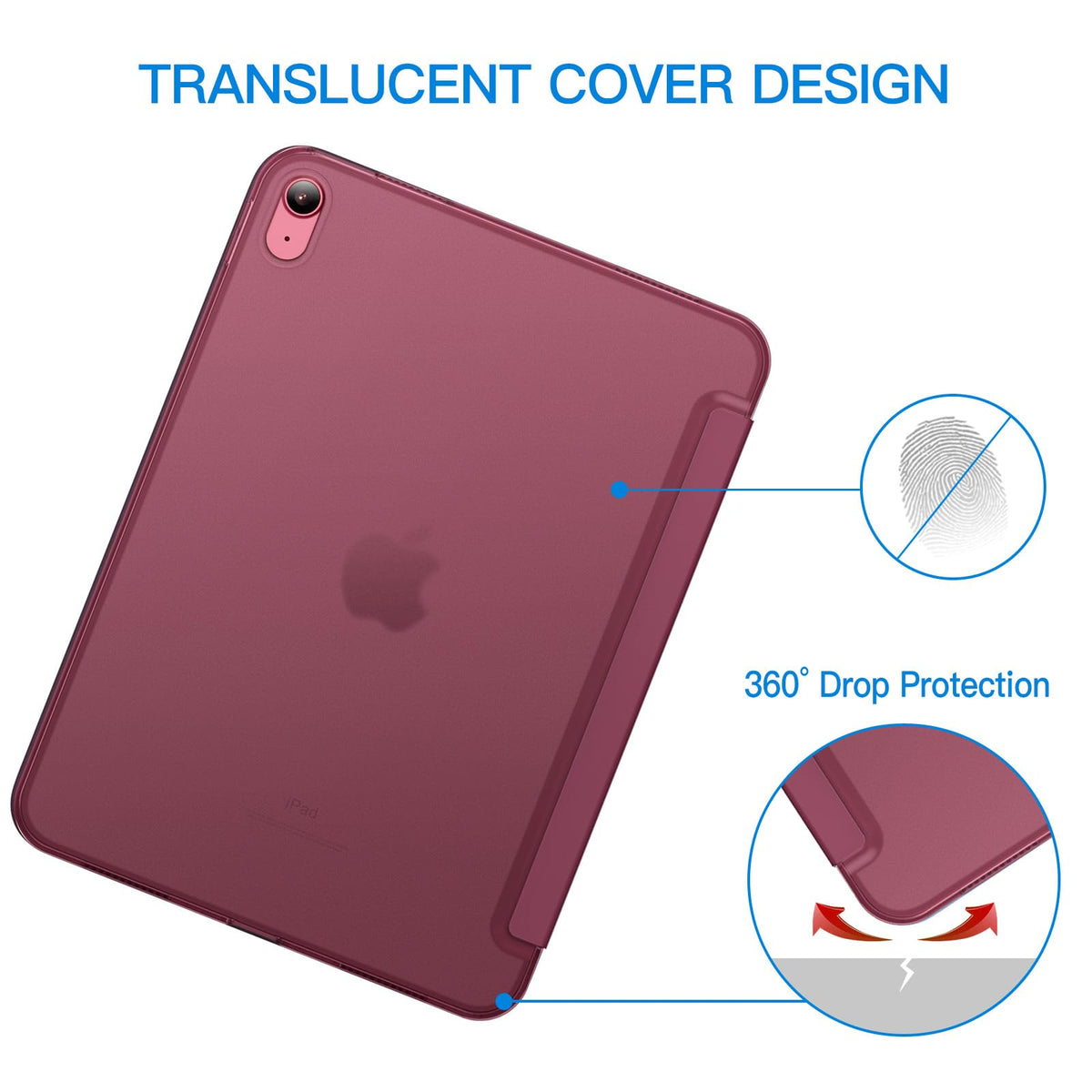 JETech Case for iPad (A16) 11th/10th Gen, Navy Blue