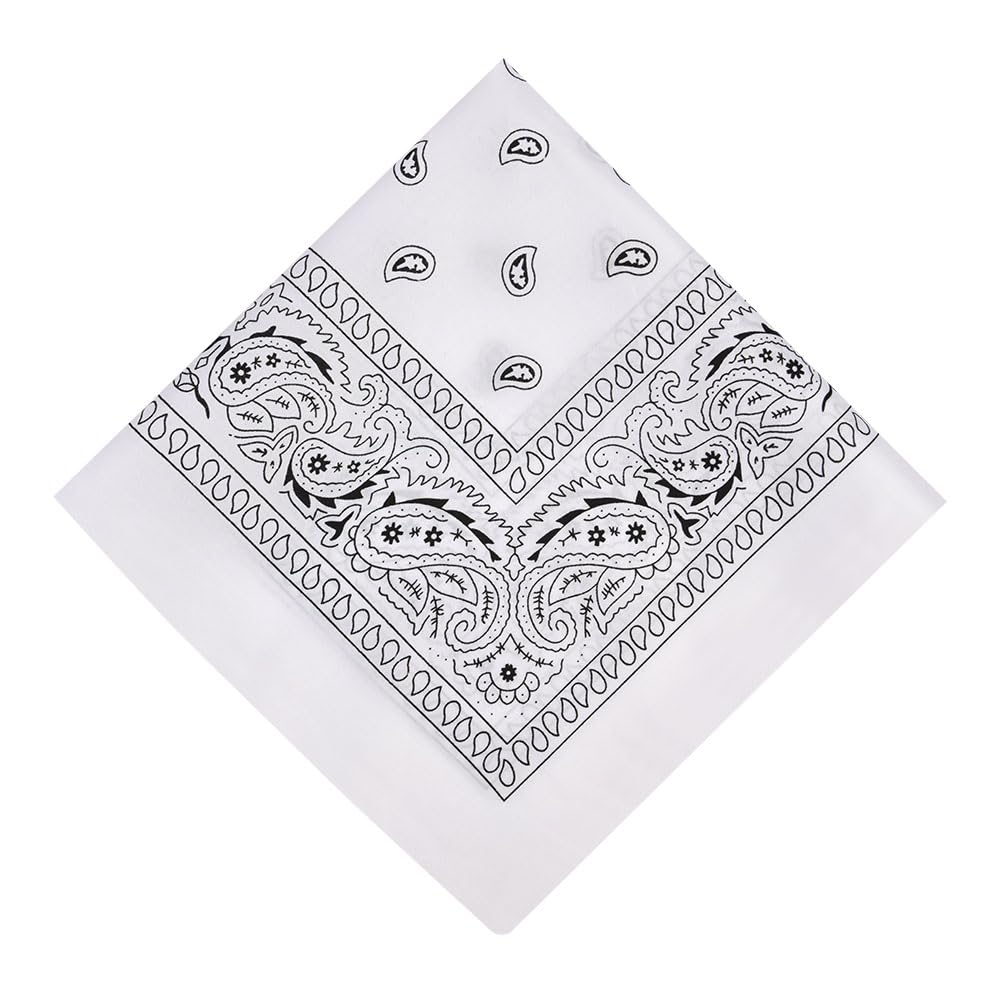Aomig Bandana Head Scarf for Men and Women, Stylish Cowboy Headband Handkerchief, Multi-purpose Hair Scarf Paisley Print Unisex Headwraps, Bib Party Face Covering Headwear for Motorcycling