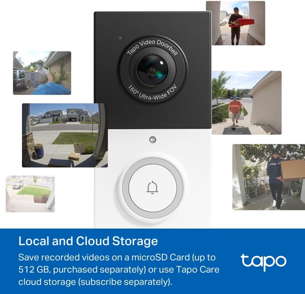 Tapo TD21 2K 3MP Battery Doorbell Camera Wireless, Colour Night, IP65